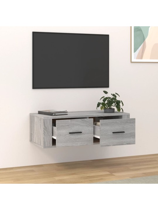 Závěsná TV skříňka šedá sonoma 80x36x25 cm kompozitní dřevo