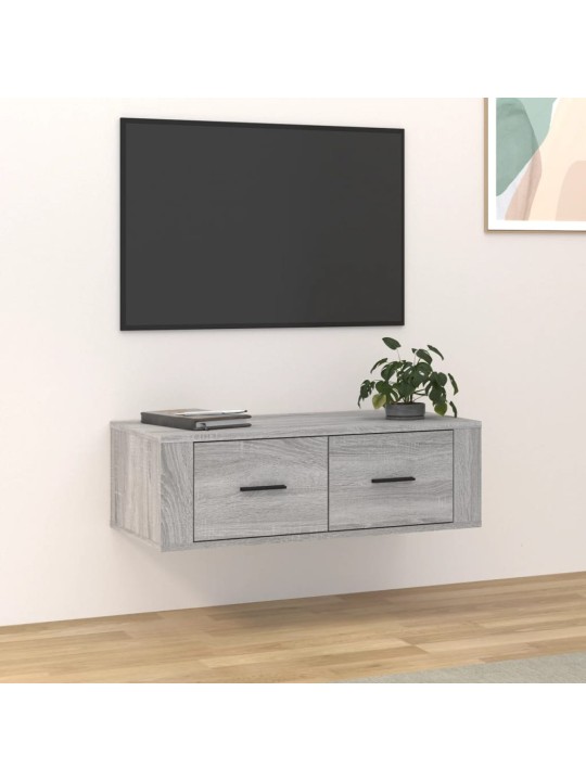Závěsná TV skříňka šedá sonoma 80x36x25 cm kompozitní dřevo