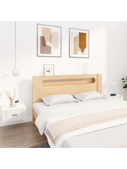 Nástěnné noční stolky 2 ks bílé s vysokým leskem 50x36x25 cm