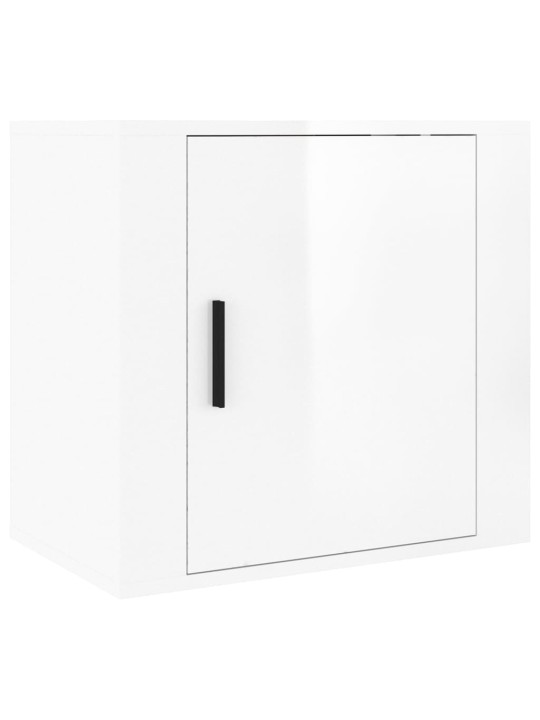 Nástěnné noční stolky 2 ks bílé s vysokým leskem 50x30x47 cm