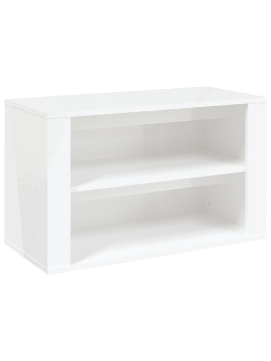 Botník bílý s vysokým leskem 75 x 35 x 45 cm kompozitní dřevo