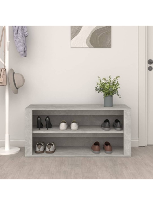 Botník betonově šedý 100 x 35 x 45 cm kompozitní dřevo