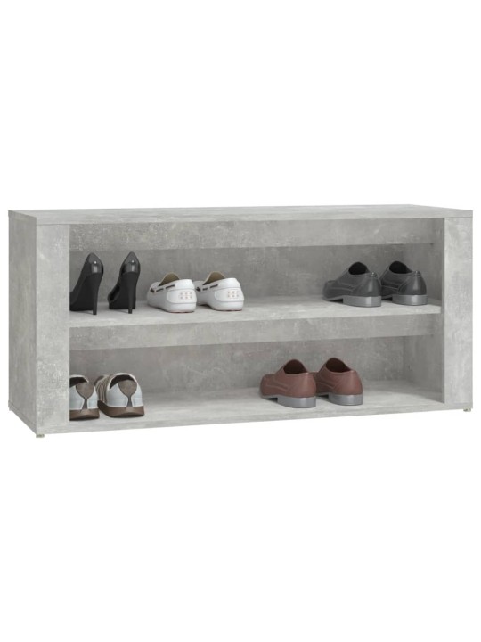 Botník betonově šedý 100 x 35 x 45 cm kompozitní dřevo