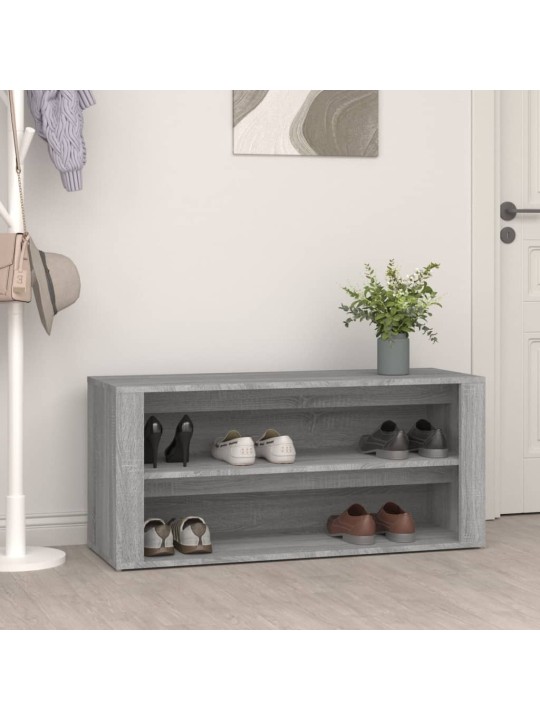 Botník betonově šedý 100 x 35 x 45 cm kompozitní dřevo