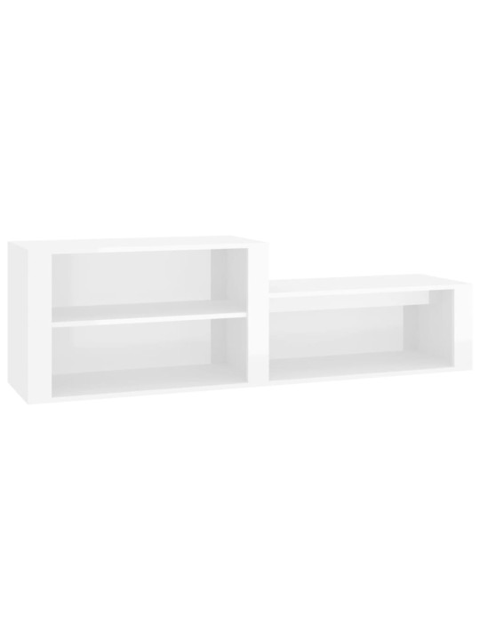 Botník bílý s vysokým leskem 150 x 35 x 45 cm kompozitní dřevo