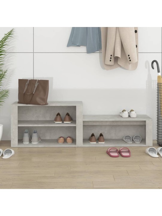 Botník betonově šedý 150 x 35 x 45 cm kompozitní dřevo