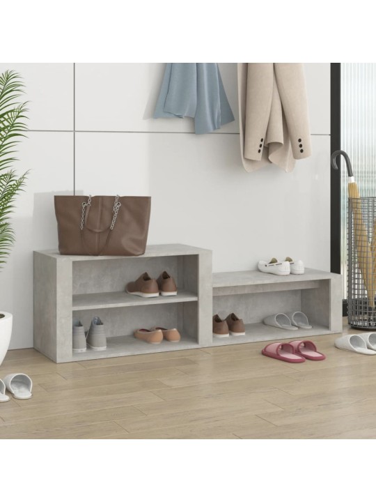 Botník betonově šedý 150 x 35 x 45 cm kompozitní dřevo