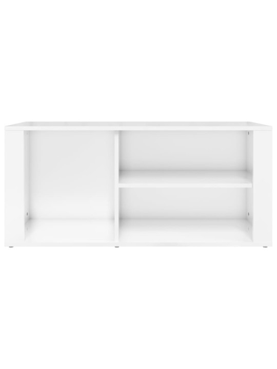 Botník bílý s vysokým leskem 100 x 35 x 45 cm kompozitní dřevo