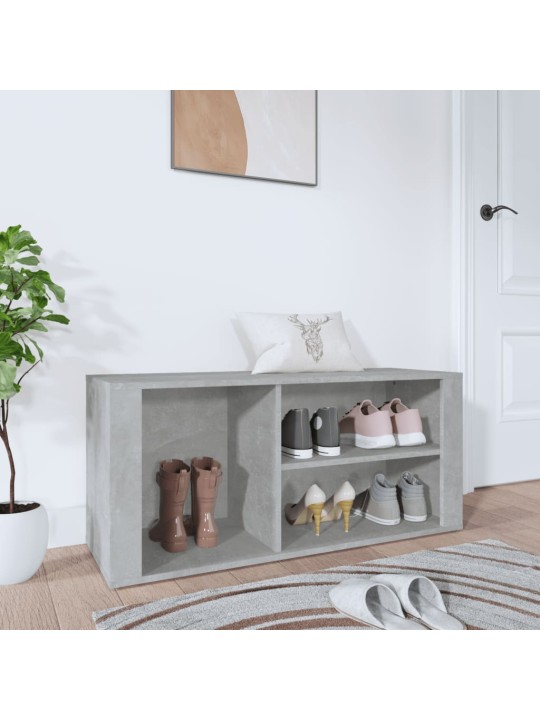 Botník betonově šedý 100x35x45 cm kompozitní dřevo