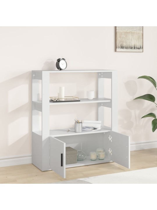 Příborník bílý 80x30x90 cm kompozitní dřevo