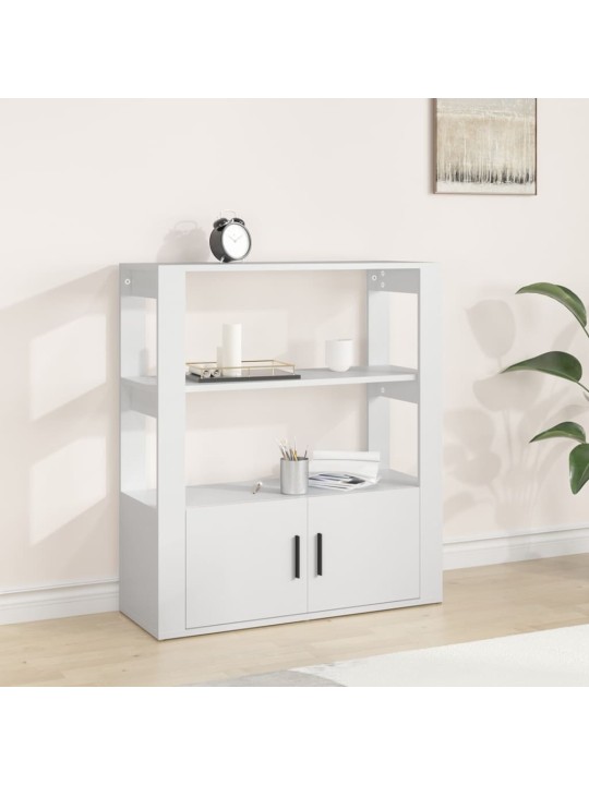 Příborník bílý 80x30x90 cm kompozitní dřevo