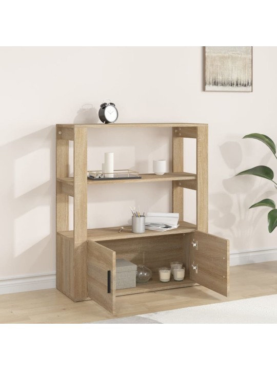 Příborník dub sonoma 80x30x90 cm kompozitní dřevo