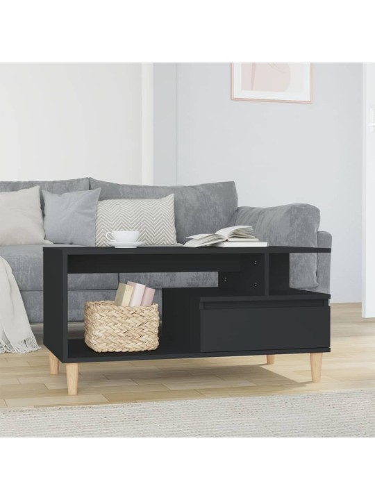 Konferenční stolek černý 90 x 49 x 45 cm kompozitní dřevo