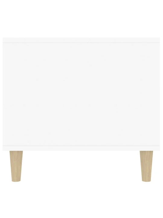 Konferenční stolek lesklý bílý 90x49x45 cm kompozitní dřevo