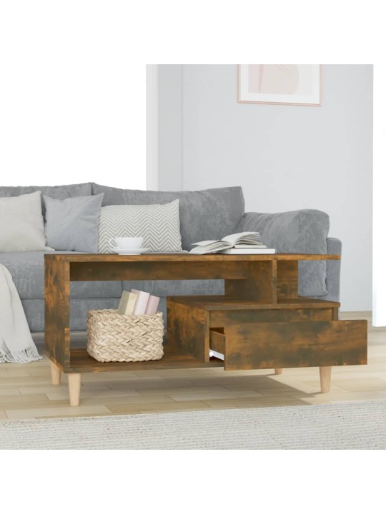 Konferenční stolek kouřový dub 90x49x45 cm kompozitní dřevo