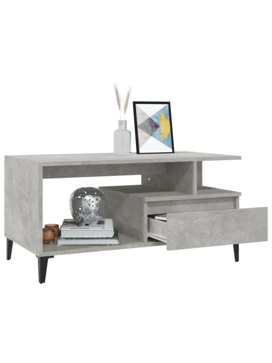 Konferenční stolek betonově šedý 90x49x45 cm kompozitní dřevo