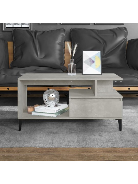 Konferenční stolek betonově šedý 90x49x45 cm kompozitní dřevo