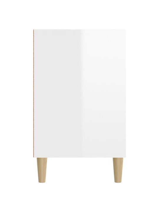 Botník bílý s vysokým leskem 102x36x60 cm kompozitní dřevo