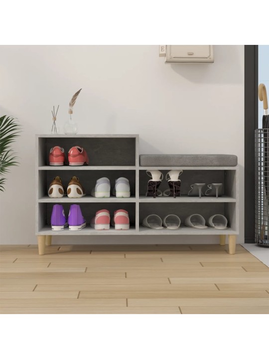 Botník betonově šedý 102x36x60 cm kompozitní dřevo