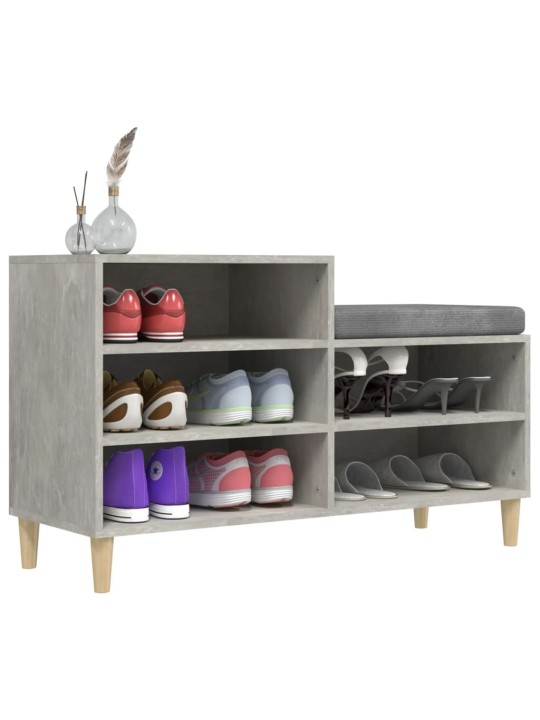 Botník betonově šedý 102x36x60 cm kompozitní dřevo