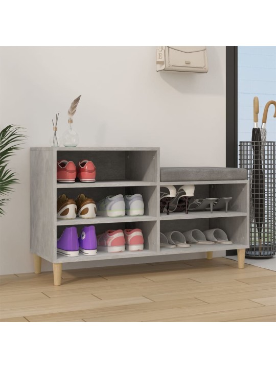 Botník betonově šedý 102x36x60 cm kompozitní dřevo