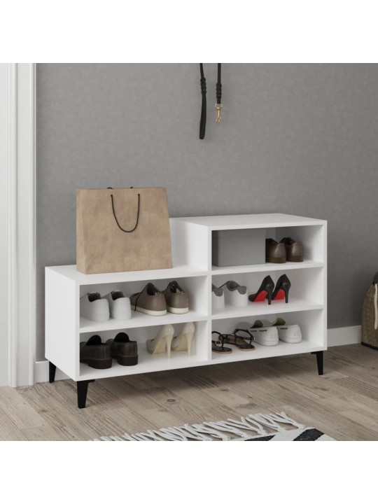 Botník bílý 102x36x60 cm kompozitní dřevo