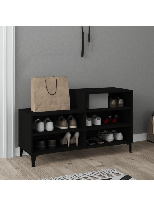 Botník černý 102x36x60 cm kompozitní dřevo