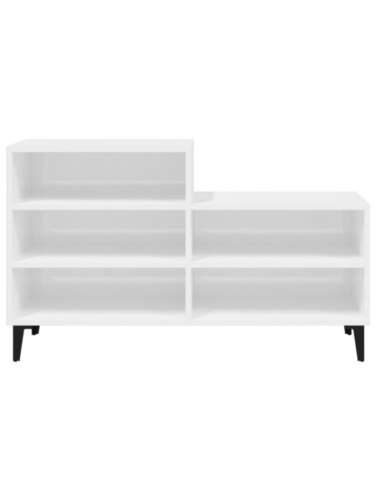 Botník bílý s vysokým leskem 102x36x60 cm kompozitní dřevo