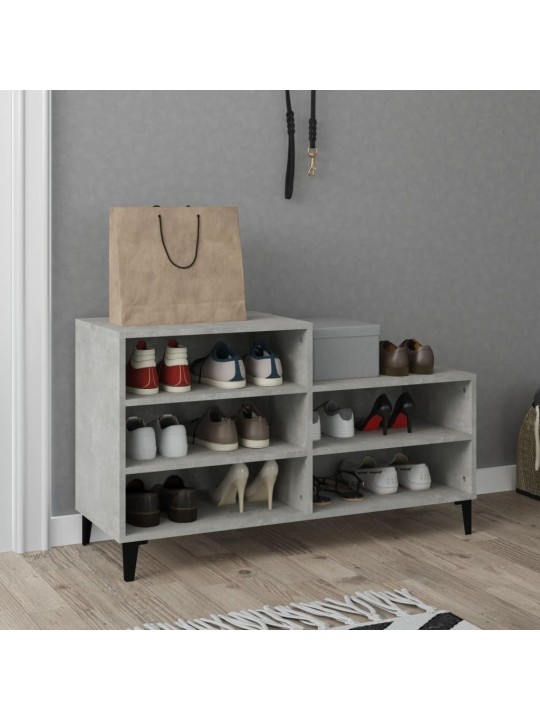 Botník betonově šedý 102x36x60 cm kompozitní dřevo