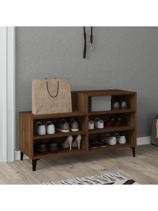 Botník hnědý dub 102x36x60 cm kompozitní dřevo