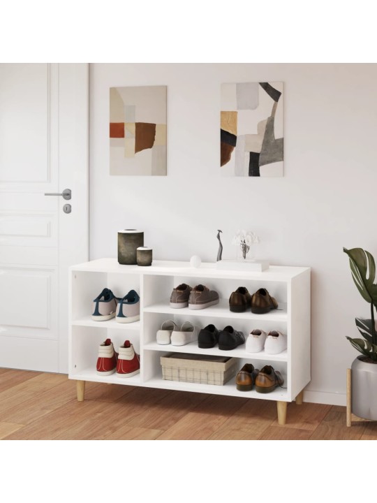 Botník bílý 102x36x60 cm kompozitní dřevo
