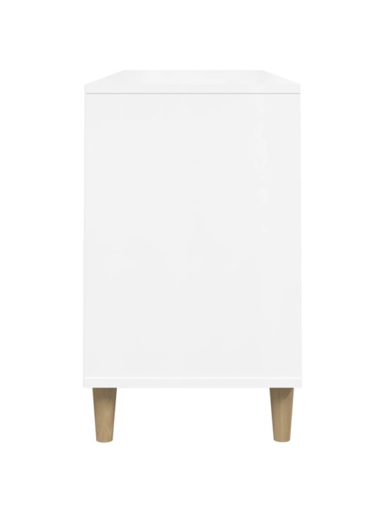 Botník bílý s vysokým leskem 102x36x60 cm kompozitní dřevo