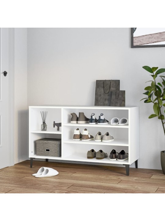 Botník bílý 102x36x60 cm kompozitní dřevo
