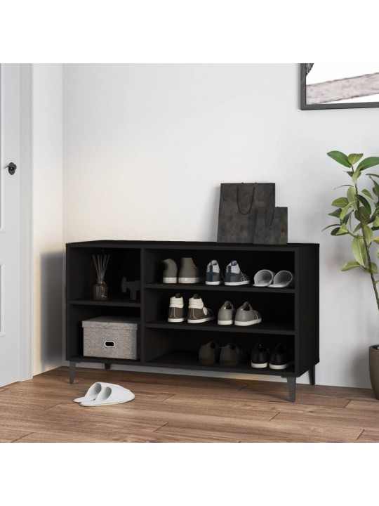 Botník černý 102x36x60 cm kompozitní dřevo