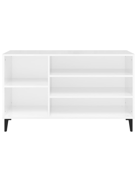 Botník bílý s vysokým leskem 102x36x60 cm kompozitní dřevo