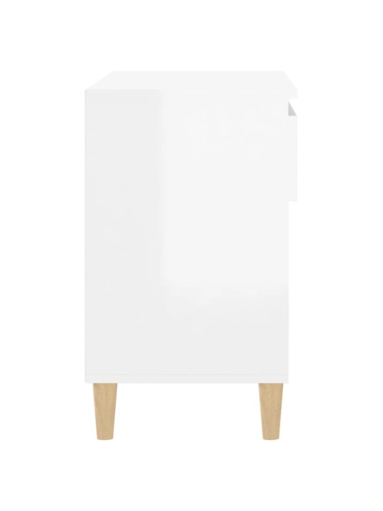 Botník bílý s vysokým leskem 70x36x60 cm kompozitní dřevo