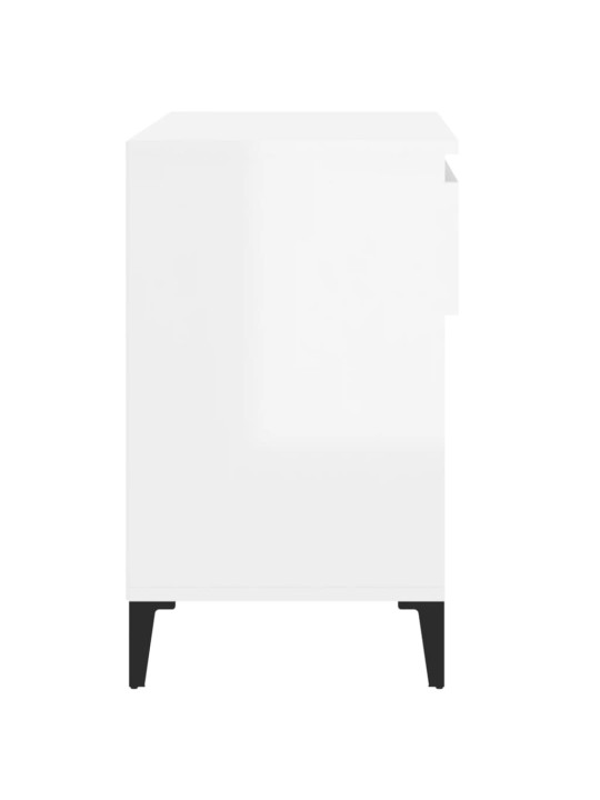 Botník bílý s vysokým leskem 70x36x60 cm kompozitní dřevo