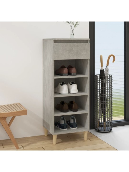 Botník betonově šedý 40x36x105 cm kompozitní dřevo