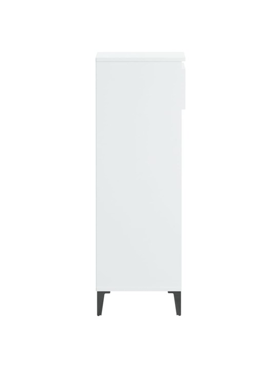 Botník bílý s vysokým leskem 40 x 36 x 105 cm kompozitní dřevo