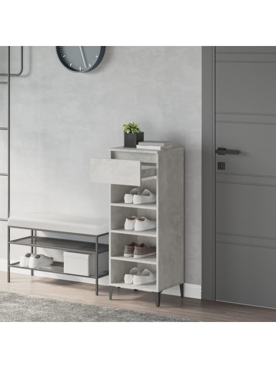 Botník betonově šedý 40x36x105 cm kompozitní dřevo