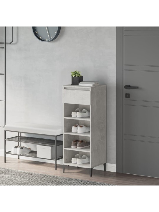 Botník betonově šedý 40x36x105 cm kompozitní dřevo