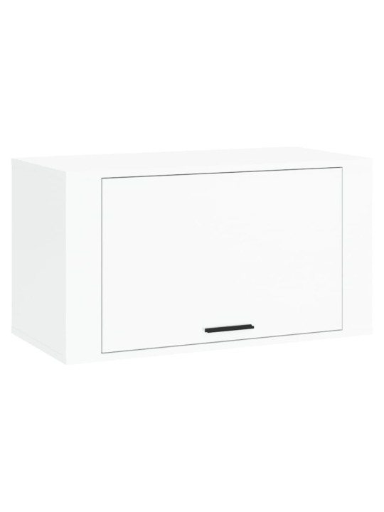 Nástěnný botník bílý s leskem 70 x 35 x 38 cm kompozitní dřevo