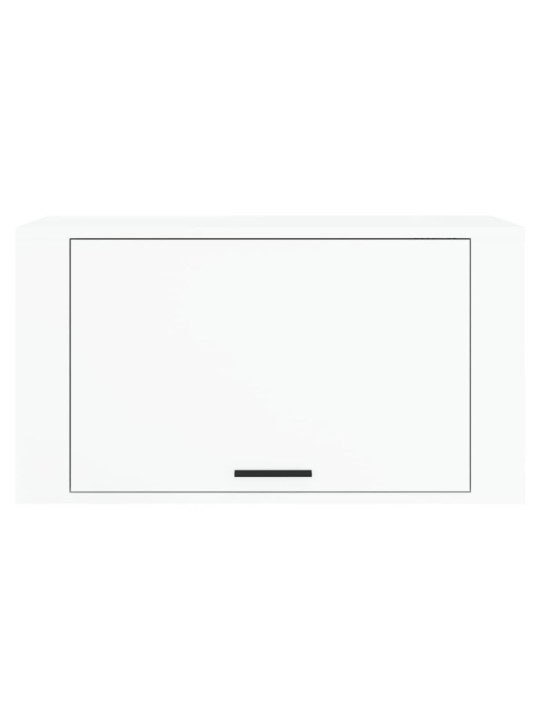 Nástěnný botník bílý s leskem 70 x 35 x 38 cm kompozitní dřevo