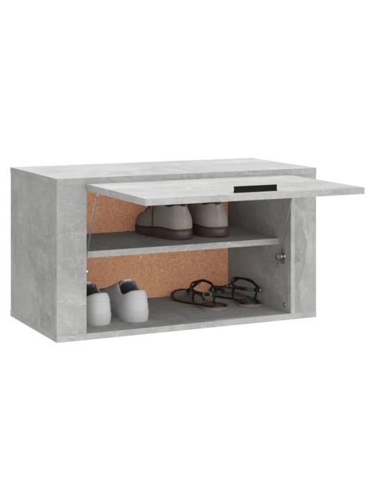 Nástěnný botník betonově šedý 70 x 35 x 38 cm kompozitní dřevo