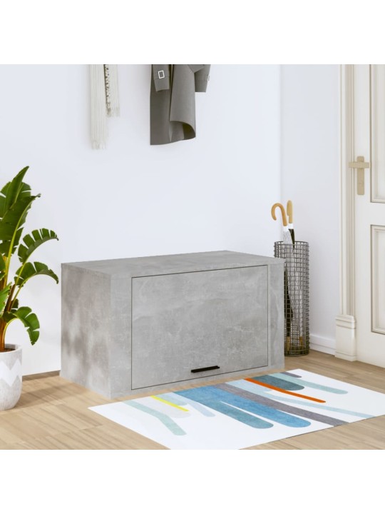 Nástěnný botník betonově šedý 70 x 35 x 38 cm kompozitní dřevo