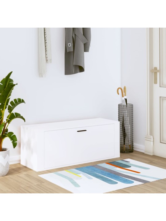 Nástěnný botník bílá 100 x 35 x 38 cm kompozitní dřevo
