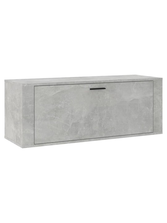 Nástěnný botník betonově šedý 100x35x45 cm kompozitní dřevo