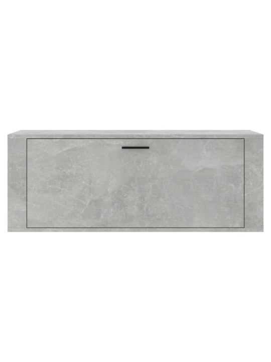 Nástěnný botník betonově šedý 100x35x45 cm kompozitní dřevo