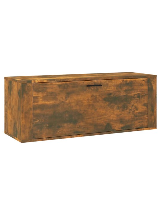Nástěnný botník kouřový dub 100 x 35 x 38 cm kompozitní dřevo