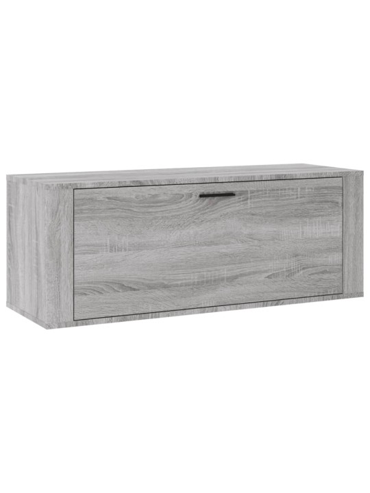 Nástěnný botník šedý sonoma 100x35x38 cm kompozitní dřevo